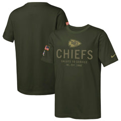 Youth 2025 Salute to Service Sideline Dri-FIT T-Shirt - Kansas City Chiefs