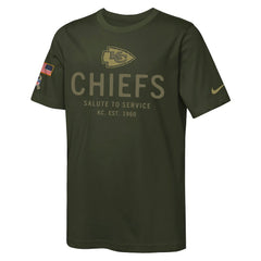 Youth 2025 Salute to Service Sideline Dri-FIT T-Shirt - Kansas City Chiefs