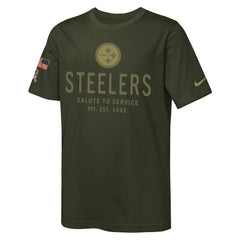 Youth 2025 Salute to Service Sideline Dri-FIT T-Shirt - Pittsburgh Steelers