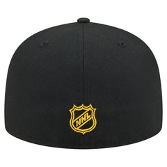 NHL Black Boston Bruins New Era Oversized Vintage Arch 59Fifty Fitted Hat