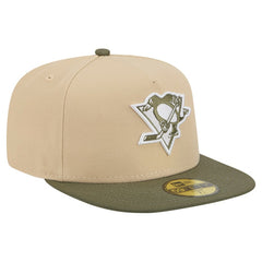 NHL Tan/Olive Pittsburgh Penguins New Era Color Pack Two-Tone 59FIFTY A-Frame Fitted Hat