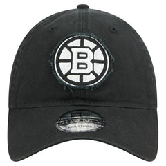 NHL Black Boston Bruins New Era Stamp Fabric Applique 9TWENTY Adjustable Hat