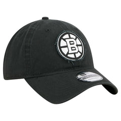 NHL Black Boston Bruins New Era Stamp Fabric Applique 9TWENTY Adjustable Hat