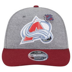 NHL Gray/Burgundy Colorado Avalanche New Era Wool Pin Low Profile 9FIFTY Snapback Hat