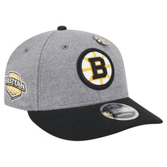 NHL Gray/Black Boston Bruins New Era Wool Pin Low Profile 9FIFTY Snapback Hat