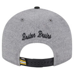 NHL Gray/Black Boston Bruins New Era Wool Pin Low Profile 9FIFTY Snapback Hat