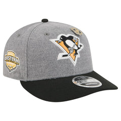 NHL Gray/Black Pittsburgh Penguins New Era Wool Pin Low Profile 9FIFTY Snapback Hat