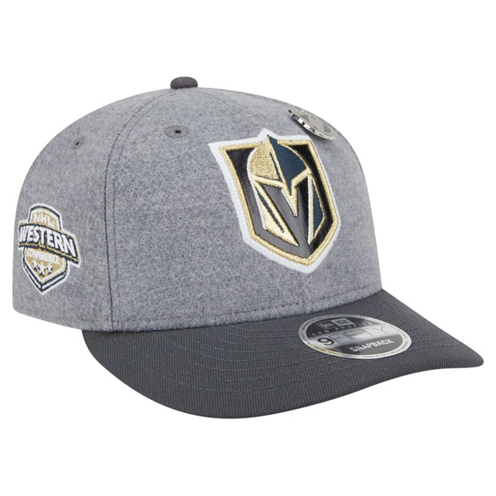 NHL Gray/Black Vegas Golden Knights New Era Wool Pin Low Profile 9FIFTY Snapback Hat