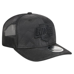 NHL Black Los Angeles Kings New Era Quilted Nylon 9SEVENTY Adjustable Trucker Hat