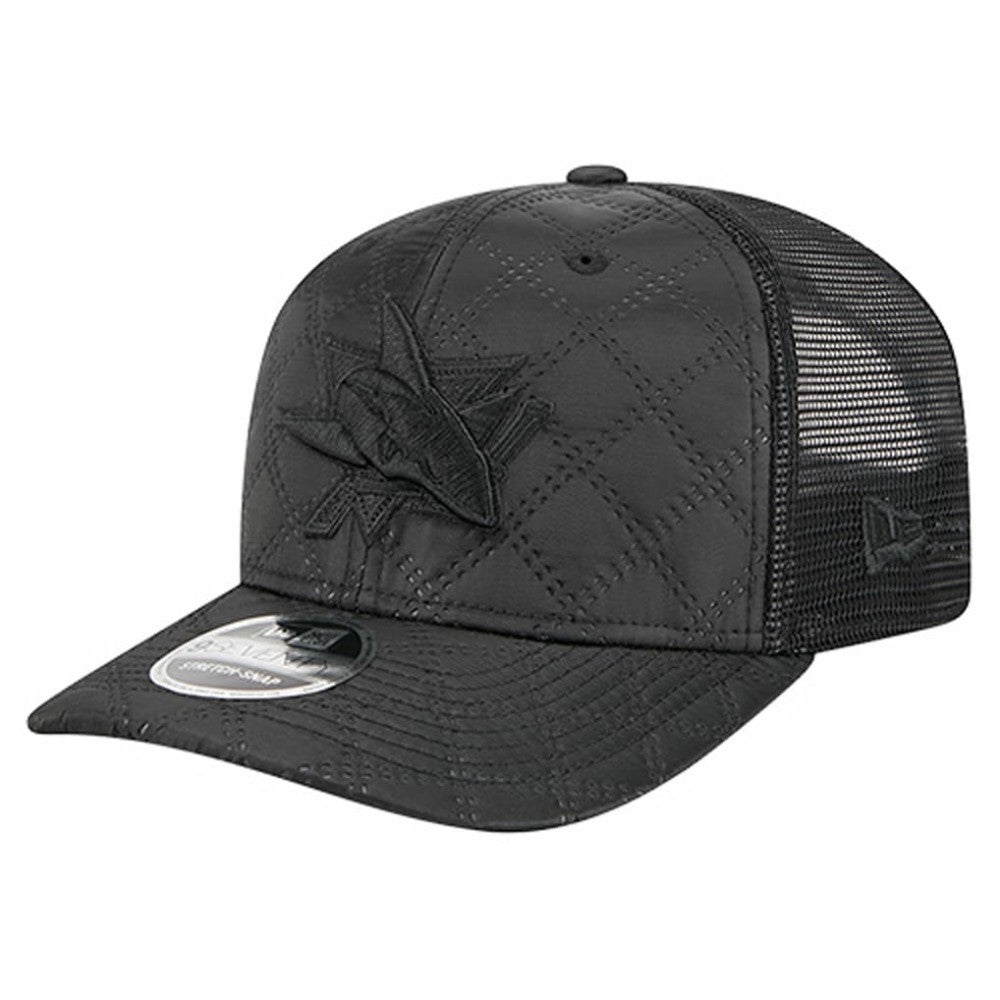 NHL Black San Jose Sharks New Era Quilted Nylon 9SEVENTY Adjustable Trucker Hat
