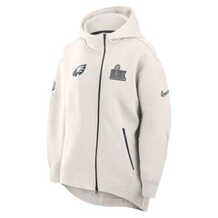 Women's Super Bowl LIX Opening Night Tech Fleece Full-Zip Hoodie - Philadelphia Eagles