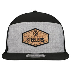 Cork Split Panel 9FIFTY Trucker Snapback Hat - Pittsburgh Steelers