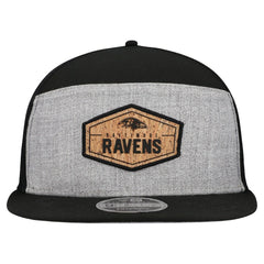 Cork Split Panel 9FIFTY Trucker Snapback Hat - Baltimore Ravens
