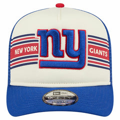 Youth Banner 9FIFTY A-Frame Adjustable Trucker Hat - New York Giants