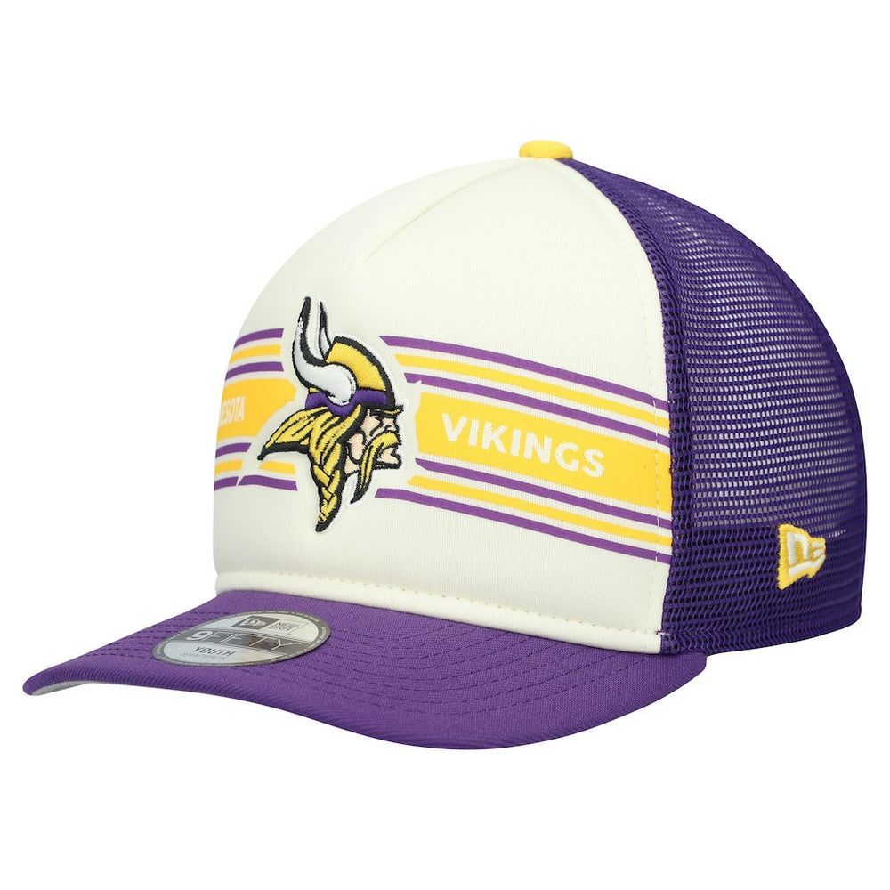 Youth Banner 9FIFTY A-Frame Adjustable Trucker Hat - Minnesota Vikings