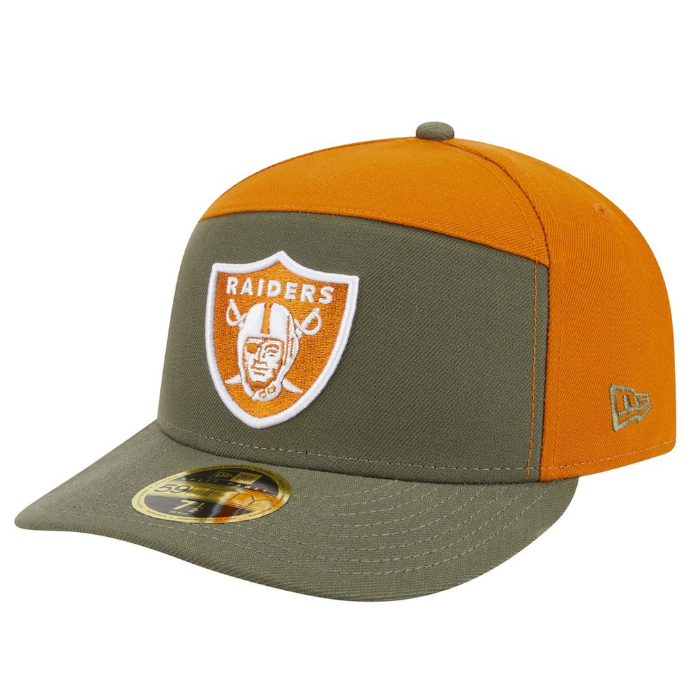 Two-Tone Color Pack Split Panel 59FIFTY Fitted Hat - Las Vegas Raiders