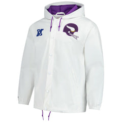 Vintage Logo Coaches Full-Snap Hoodie Jacket - Minnesota Vikings