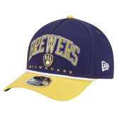 MLB Milwaukee Brewers New Era Arch 9FORTY A-Frame M-Crown Adjustable Hat