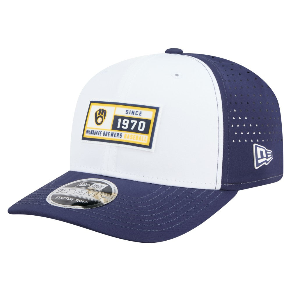 MLB Milwaukee Brewers New Era Established Patch 9SEVENTY Adjustable Hat