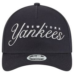 MLB New York Yankees New Era Women's Metallic A-Frame 9FORTY Adjustable Hat