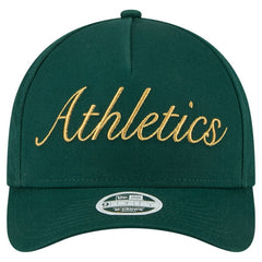 MLB Athletics New Era Women's Metallic A-Frame 9FORTY Adjustable Hat