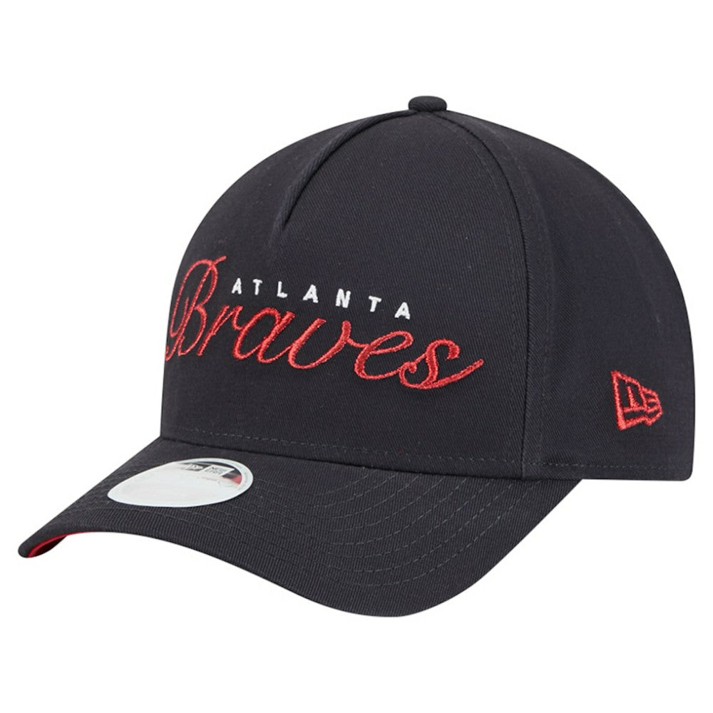MLB Atlanta Braves New Era Women's Metallic A-Frame 9FORTY Adjustable Hat
