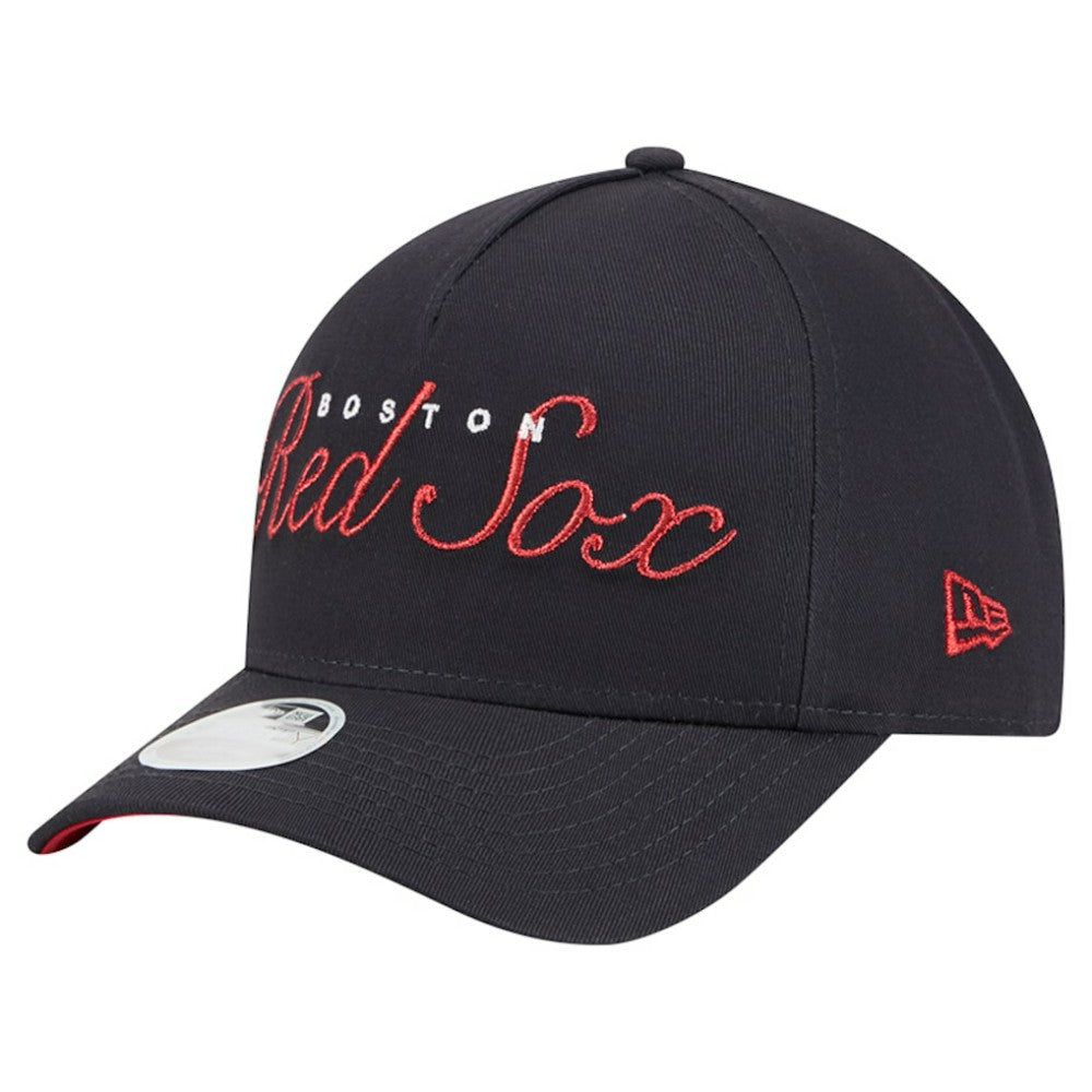 MLB Boston Red Sox New Era Women's Metallic A-Frame 9FORTY Adjustable Hat
