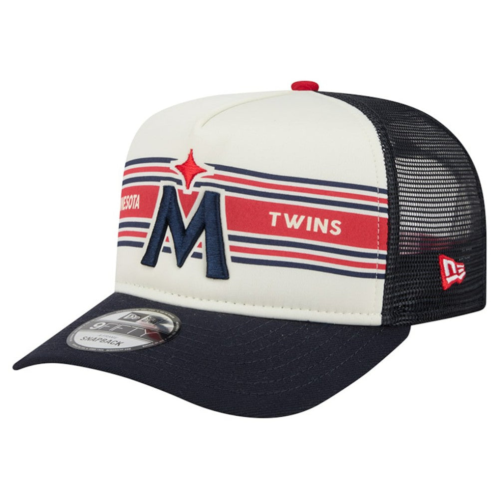 MLB Minnesota Twins New Era Banner A-Frame 9FIFTY Trucker Snapback Hat
