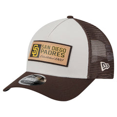 MLB San Diego Padres New Era Text A-Frame Trucker 9FORTY Hat