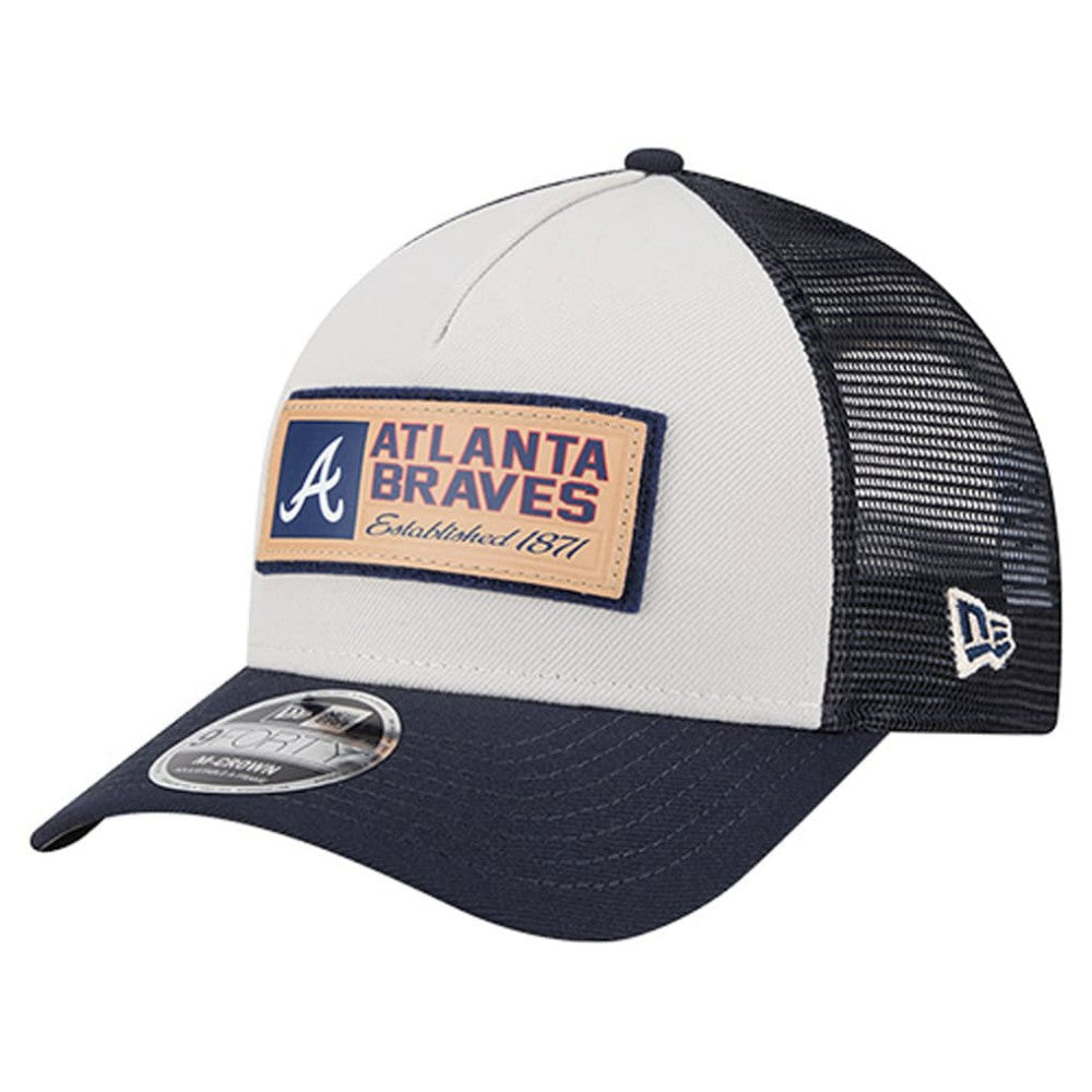 MLB Atlanta Braves New Era Text A-Frame Trucker 9FORTY Hat