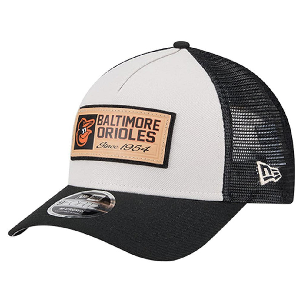 MLB Baltimore Orioles New Era Text A-Frame Trucker 9FORTY Hat
