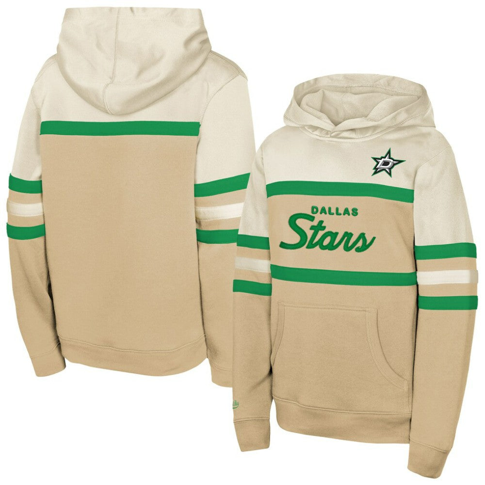 NHL Tan Dallas Stars Mitchell & Ness Youth Head Coach Pullover Hoodie
