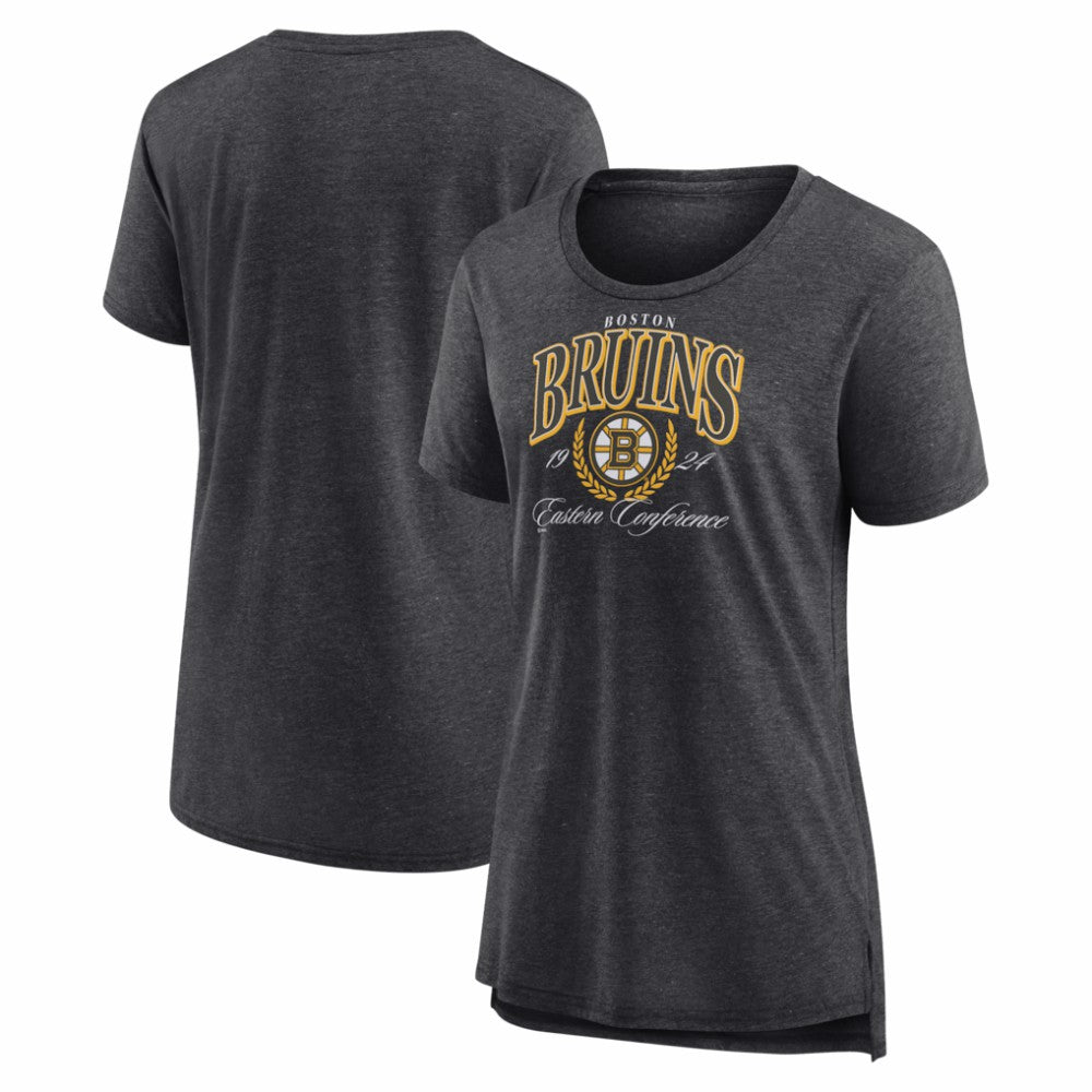 NHL Gray Boston Bruins Women's Reign Supreme Tri-Blend T-Shirt