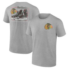 NHL Heather Gray Chicago Blackhawks Glory Skates T-Shirt