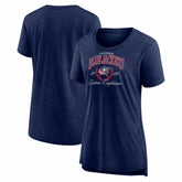 NHL Navy Columbus Blue Jackets Women's Reign Supreme Tri-Blend T-Shirt