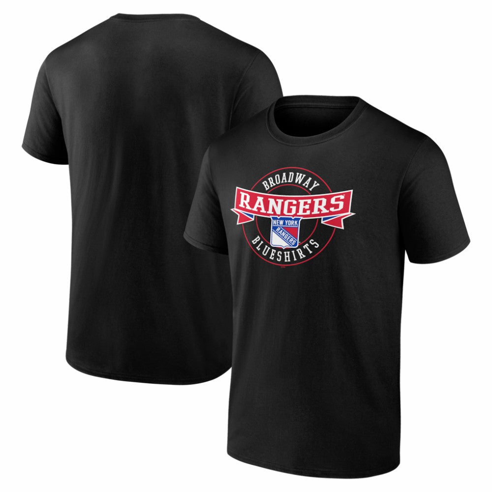 NHL Black New York Rangers Honor Circle T-Shirt