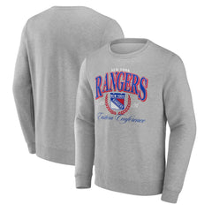 NHL Gray New York Rangers Reign Supreme Pullover Sweatshirt