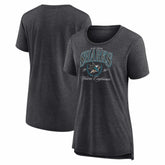 NHL Gray San Jose Sharks Women's Reign Supreme Tri-Blend T-Shirt