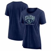 NHL Deep Sea Blue Seattle Kraken Women's Reign Supreme Tri-Blend T-Shirt