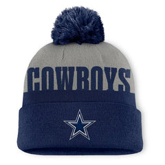 Punter Cuffed Knit Hat with Pom - Dallas Cowboys