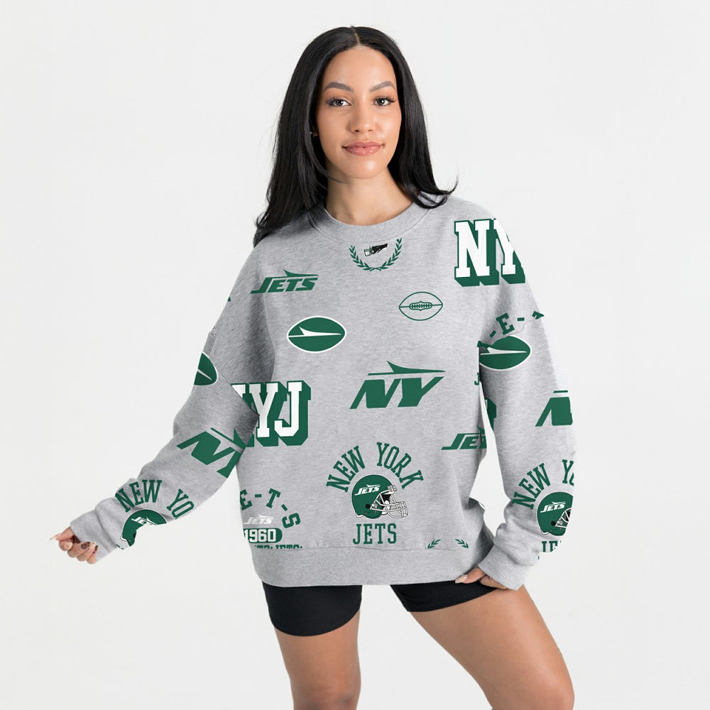 Gameday Couture Women's Always On Repeat Fleece Sweatshirt - New York Jets