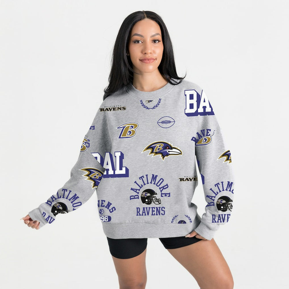 Gameday Couture Women's Always On Repeat Fleece Sweatshirt - Baltimore Ravens