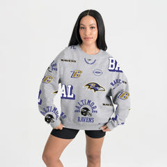 Gameday Couture Women's Always On Repeat Fleece Sweatshirt - Baltimore Ravens