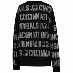 Gameday Couture Women's Oversized Hype Era Rhinestone Text Sweatshirt - Cincinnati Bengals