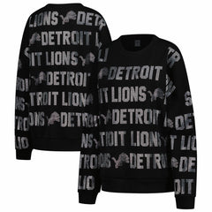Gameday Couture Women's Oversized Hype Era Rhinestone Text Sweatshirt - Detroit Lions