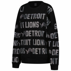 Gameday Couture Women's Oversized Hype Era Rhinestone Text Sweatshirt - Detroit Lions