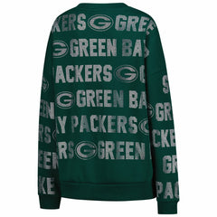 Gameday Couture Women's Oversized Hype Era Rhinestone Text Sweatshirt - Green Bay Packers
