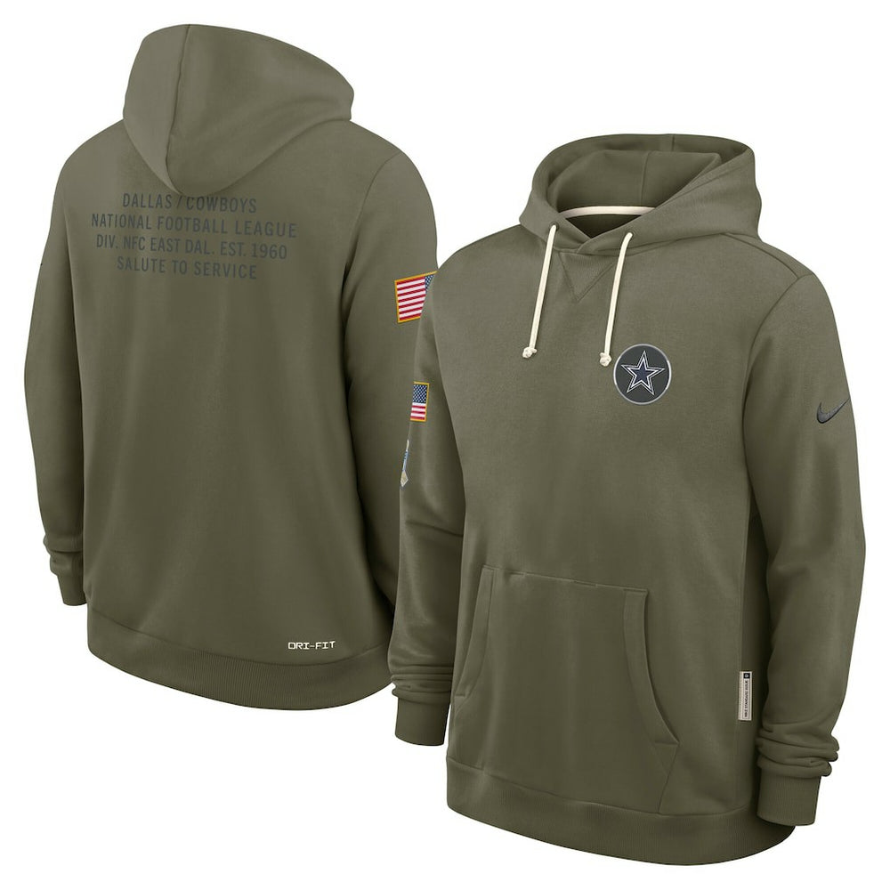 2025 Salute to Service Sideline Standard Issue Dri-FIT Hoodie - Dallas Cowboys