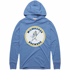 MLB Milwaukee Brewers Homage Lightweight Raglan Tri-Blend Pullover Hoodie