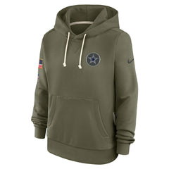 Women's 2025 Salute to Service Sideline Standard Issue Dri-FIT Hoodie - Dallas Cowboys